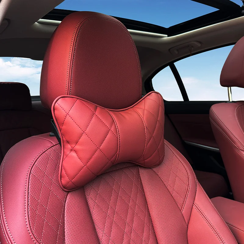 1 Pair Car Neck Pillows PU Leather Pack Headrest For Head Pain Relief Filled Fiber Universal Car Pillow Support Auto Accessories
1 Pair Car Neck Pillows PU Leather Pack Headrest For Head Pain Relief Filled Fiber Universal Car Pillow Support Auto Accessories
