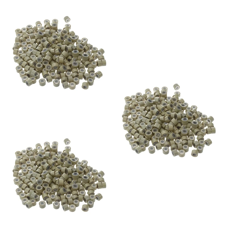 600 PCS 5Mm Blonde Color Silicone Lined Micro-Rings Links Beads Linkies For Hair Extensions
600 PCS 5Mm Blonde Color Silicone Lined Micro-Rings Links Beads Linkies For Hair Extensions