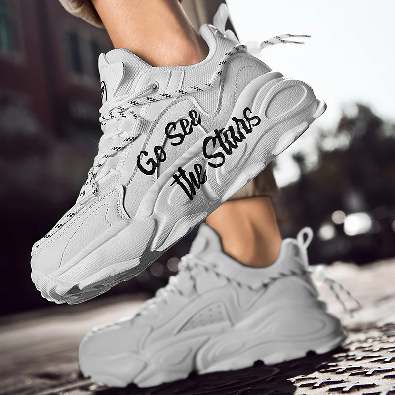 High Quality Men Women's Chunky Sneakers 41 42 Men's Leather Casual Sports Shoes Thick Sole Sports Gym Footwear Free Shipping
High Quality Men Women's Chunky Sneakers 41 42 Men's Leather Casual Sports Shoes Thick Sole Sports Gym Footwear Free Shipping