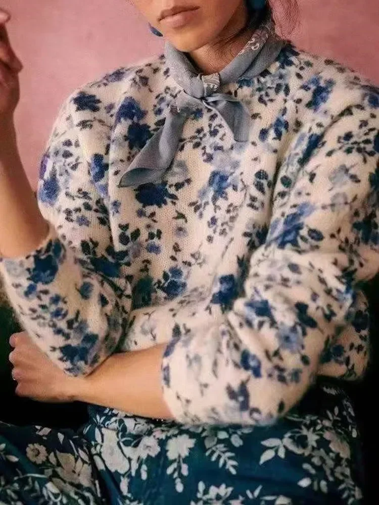 Women Sweater O-Neck Floral Vintage Fashion Long Sleeve Jumpers 2023 New Autumn Winter
Women Sweater O-Neck Floral Vintage Fashion Long Sleeve Jumpers 2023 New Autumn Winter