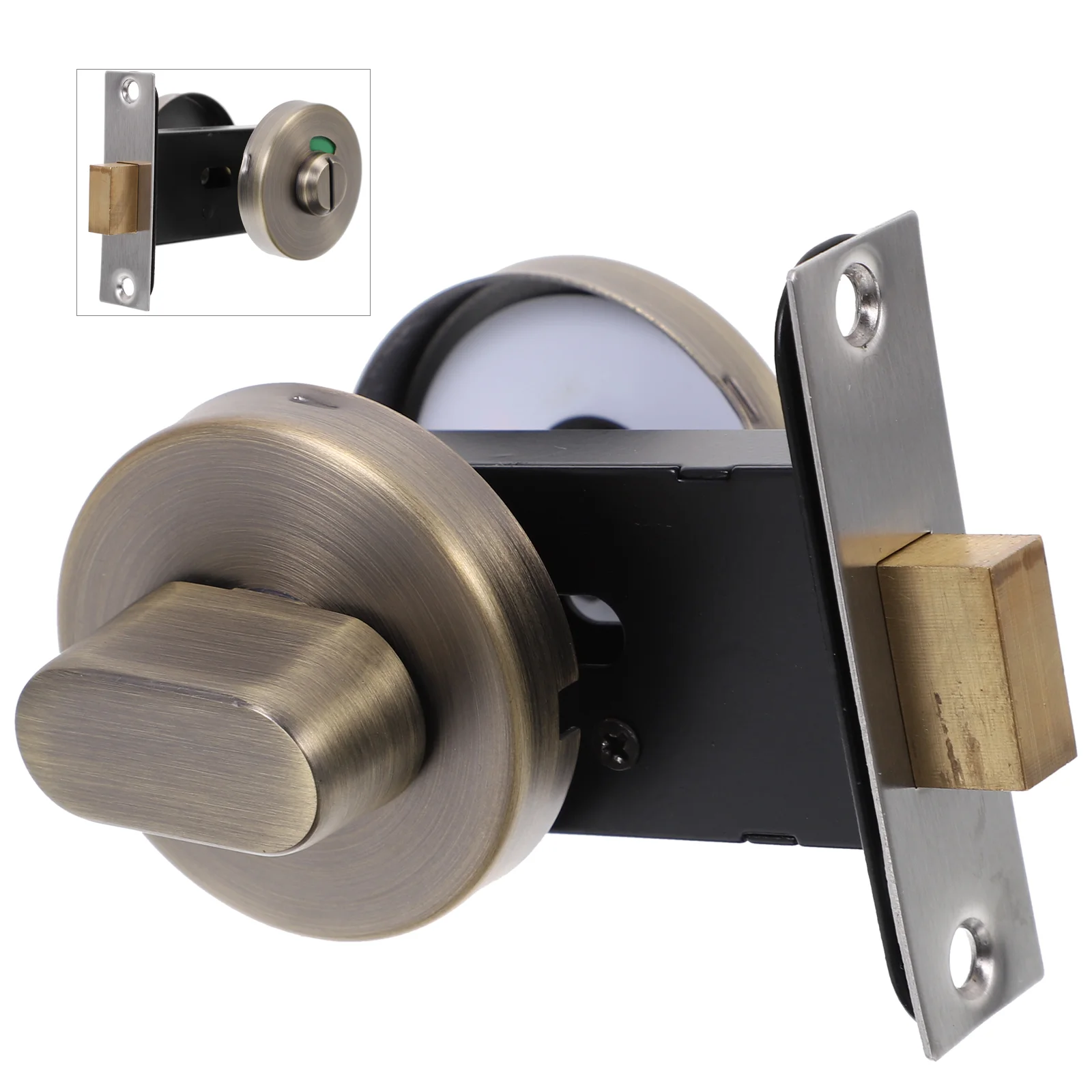 Bathroom Indicator Lock Occupied Door Toilet Stall Knob Handle Stainless Steel Bolt Latch Locks
Bathroom Indicator Lock Occupied Door Toilet Stall Knob Handle Stainless Steel Bolt Latch Locks