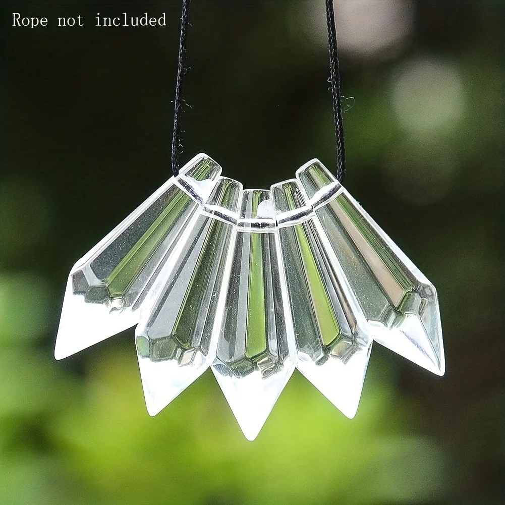 

10PC 35MM Clear Faceted Prism Glass Cone Single Pointed Obelisk Crystal Chandelier Lamp Parts Pendant Shiny Sun Catcher Jewelry