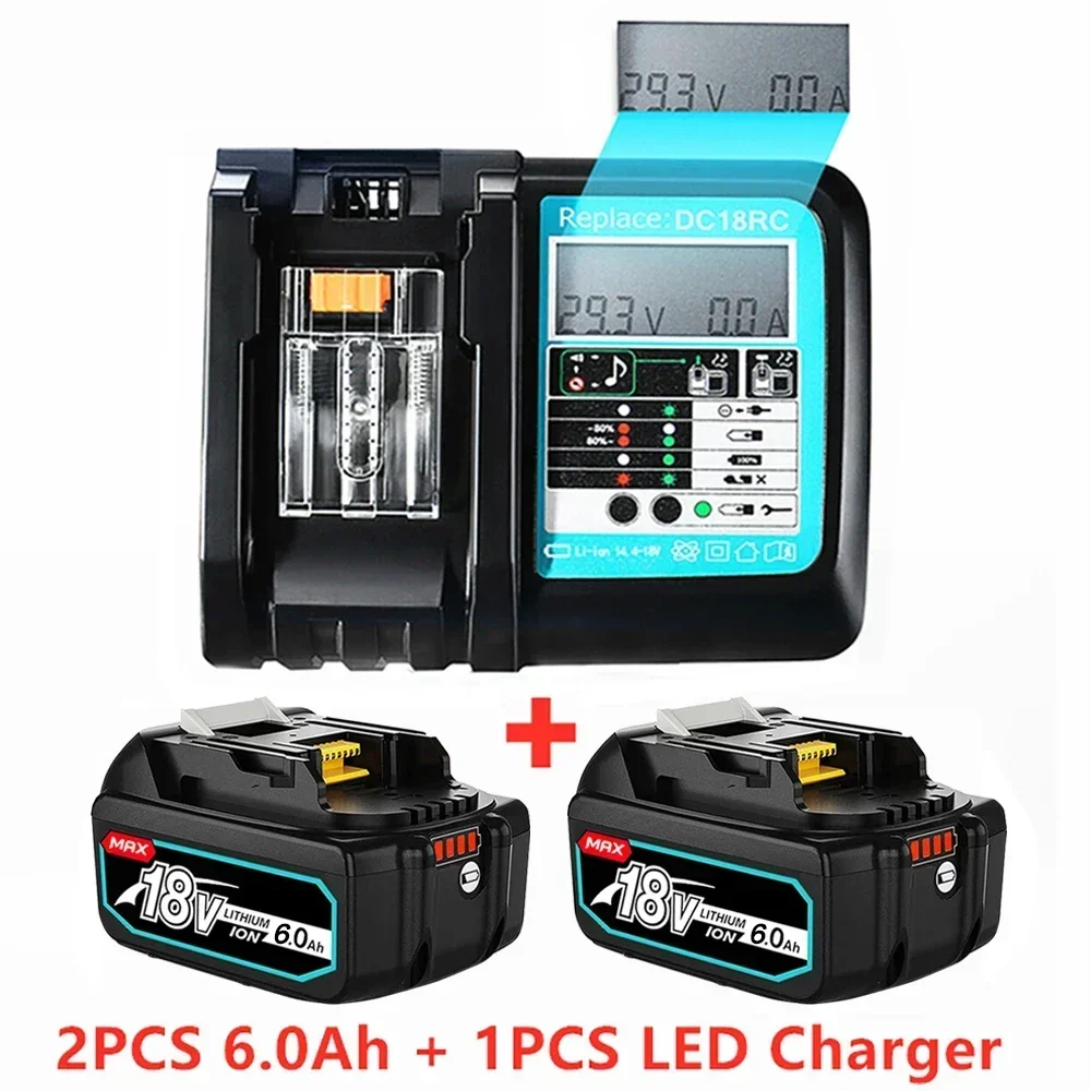 18V 6.0 8.0Ah Rechargeable Battery For Makita Power Tools with LED Li-ion Replacement LXT BL1860 1850 18 v 9 A 6000mAh
18V 6.0 8.0Ah Rechargeable Battery For Makita Power Tools with LED Li-ion Replacement LXT BL1860 1850 18 v 9 A 6000mAh