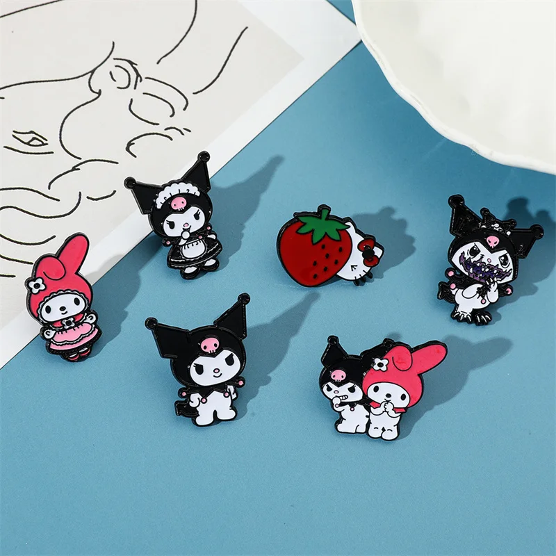 Sanrio аниме эмалевые булавки для куртки значки булавки аксессуары мультфильм Милая Kuromi Melody Корица похвалка металлическая брошь ювелирные изделия
Sanrio аниме эмалевые булавки для куртки значки булавки аксессуары мультфильм Милая Kuromi Melody Корица похвалка металлическая брошь ювелирные изделия