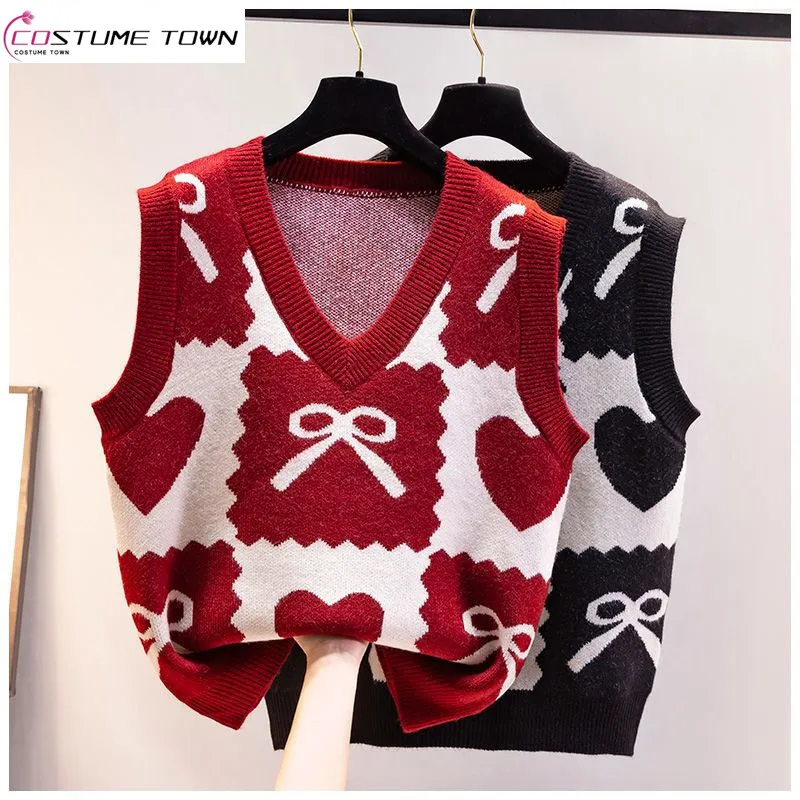 2023 Spring and Autumn New Korean Version Leisure Women's Bow Love Jacquard Knitted Tank Top Sweater Outwear Trend
2023 Spring and Autumn New Korean Version Leisure Women's Bow Love Jacquard Knitted Tank Top Sweater Outwear Trend