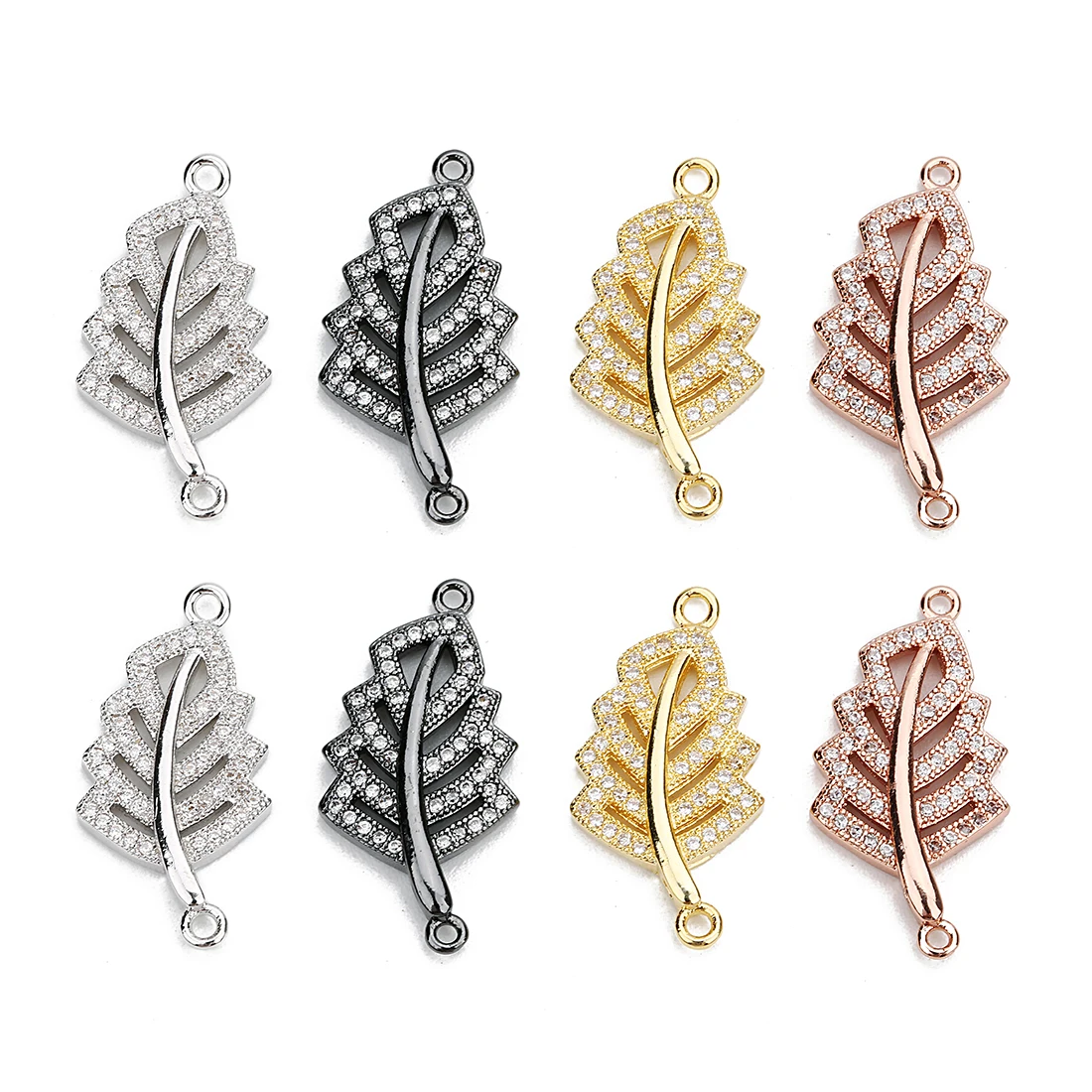 2pcs Leaf Copper Inlaid Zirconium Plated Genuine Gold Pendants Connecting Piece Accessories for Bracelet Necklace Jewelry Making
2pcs Leaf Copper Inlaid Zirconium Plated Genuine Gold Pendants Connecting Piece Accessories for Bracelet Necklace Jewelry Making