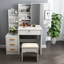 Fashion Dressing Table Vanity Desk with Mirror Stool Makeup Vanity with Drawer Storage Bedroom Furniture туалетный столик
Fashion Dressing Table Vanity Desk with Mirror Stool Makeup Vanity with Drawer Storage Bedroom Furniture туалетный столик