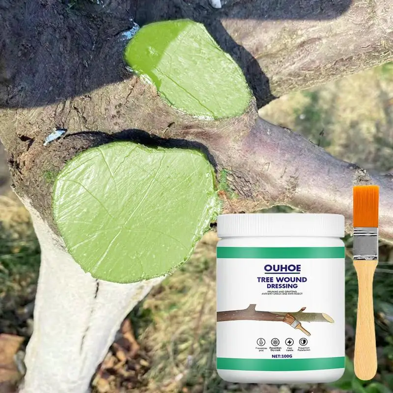 

Tree Grafting Paste Tree Wound Paste Smear Agent Tree Pruning Sealer Plant Saw Cuts Coating Pruning Heal Paste with brush