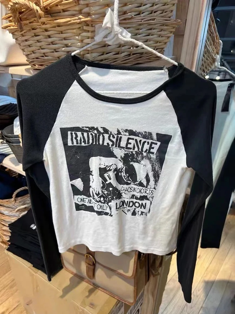 Rock Band Patchwork Long Sleeve Women's T Shirt Classic Streetwear Vintage Slim T-shirts Summer Cotton O-Neck Casual Tees Tops
Rock Band Patchwork Long Sleeve Women's T Shirt Classic Streetwear Vintage Slim T-shirts Summer Cotton O-Neck Casual Tees Tops