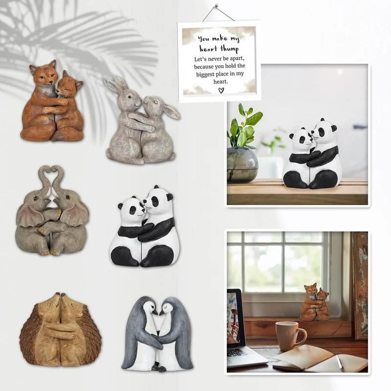 Creative Love Animal Hug Statue Resin Crafts Couple Panda Rabbit Hug Statue Wedding Anniversary Gift Birthday Home : 3 - 5 Days Free Delivery Only UK Creative Love Animal Hug Statue Resin Crafts Couple Panda Rabbit Hug Statue Wedding Anniversary Gift Birthday Home : 3 - 5 Days Free Delivery Only UK