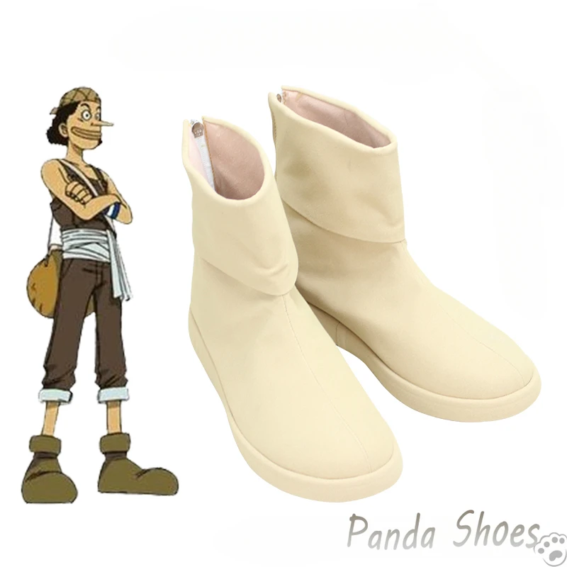 

Anime Usopp Cosplay Shoes Anime Game Cos White Boots Usopp Cosplay Costume Prop Shoes for Con Halloween Party