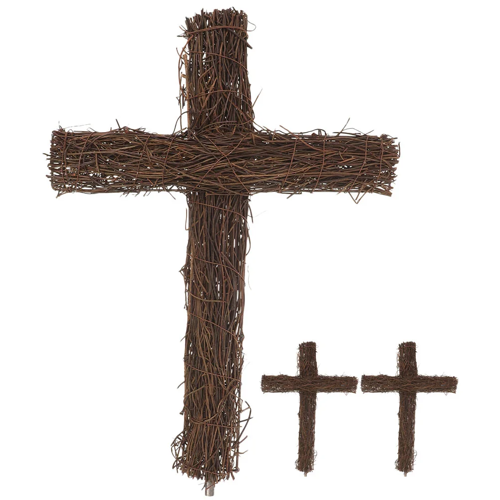 3 Pcs Rattan Cross Christmas Wresths Wall Decor Decorations Wreath For DIY Library
3 Pcs Rattan Cross Christmas Wresths Wall Decor Decorations Wreath For DIY Library