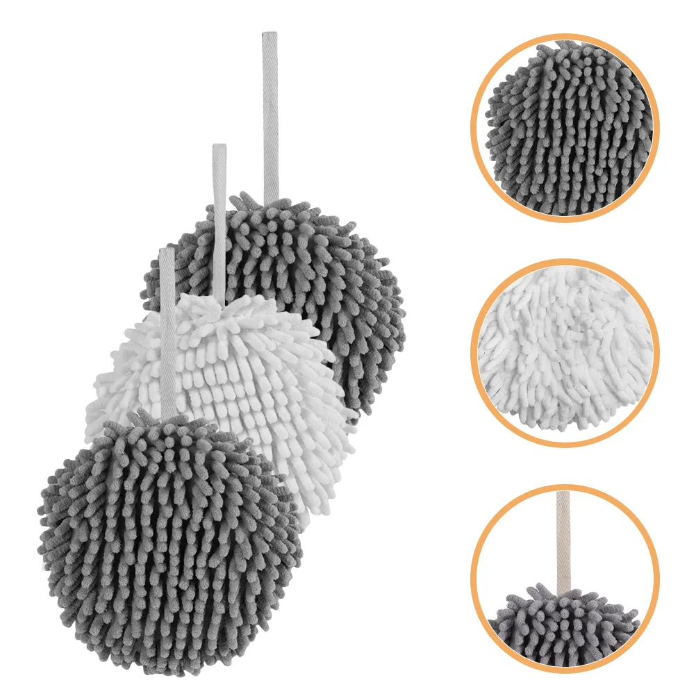 Chenille Hand Towels Dry Hanging Ball Bathroom Supplies with Loop Balls Kitchen Fuzzy
Chenille Hand Towels Dry Hanging Ball Bathroom Supplies with Loop Balls Kitchen Fuzzy