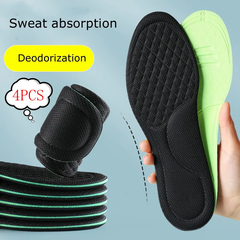 4PCS 4D Sweat-Absorbing Breathable Deodorant Insole Massage Sport Insoles for Shoes Feet Growing Sole Sponge Shoe Inserts Pad
4PCS 4D Sweat-Absorbing Breathable Deodorant Insole Massage Sport Insoles for Shoes Feet Growing Sole Sponge Shoe Inserts Pad