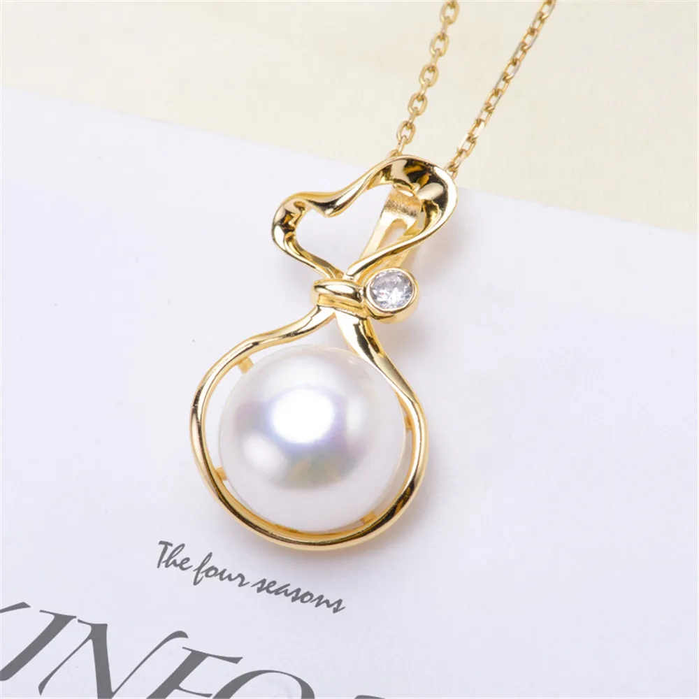 DIY Pearl Accessories S925 Sterling Silver Pearl Pendant Empty TOEFL Bag Necklace Pendant 11-12mm Beads
DIY Pearl Accessories S925 Sterling Silver Pearl Pendant Empty TOEFL Bag Necklace Pendant 11-12mm Beads