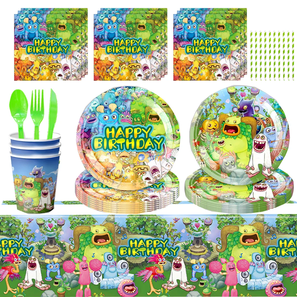 Gamer My Singing Monsters Birthday Decorations Party Favors Disposable Party Tableware Tablecloths Straws Baby Shower Supplies
Gamer My Singing Monsters Birthday Decorations Party Favors Disposable Party Tableware Tablecloths Straws Baby Shower Supplies