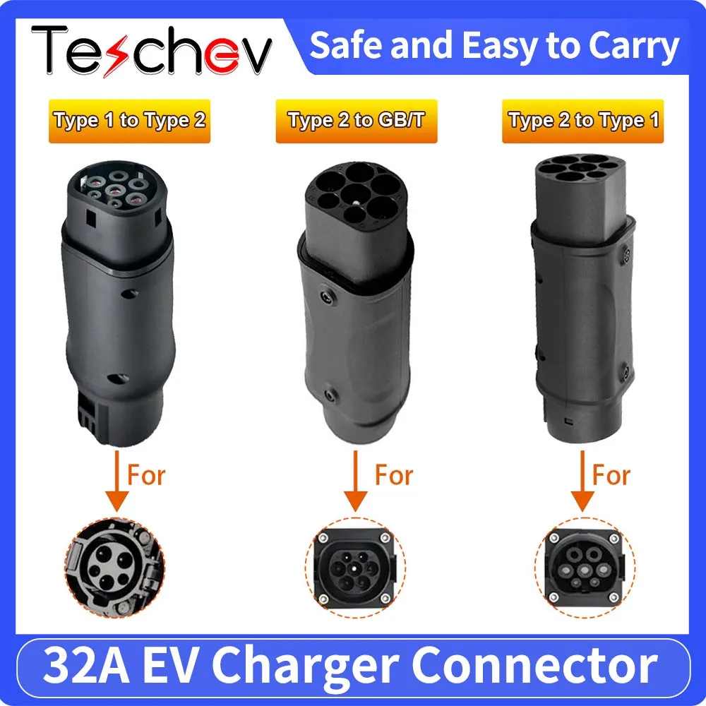 

FWHW EVSE адаптер для TESLA GBT тип 1 К Тип 2 EV адаптер конвертер SAE J1772 к Tesla EV зарядное устройство разъем для электрического автомобиля