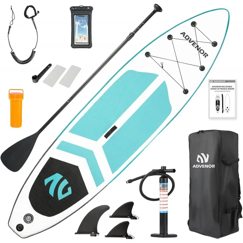 ADVENOR Paddle Board 11'x33 x6 Extra Wide Inflatable Stand Up Paddle Board with Adjustable Paddle,Backpack,Waterproof Bag,Leash,
ADVENOR Paddle Board 11'x33 x6 Extra Wide Inflatable Stand Up Paddle Board with Adjustable Paddle,Backpack,Waterproof Bag,Leash,