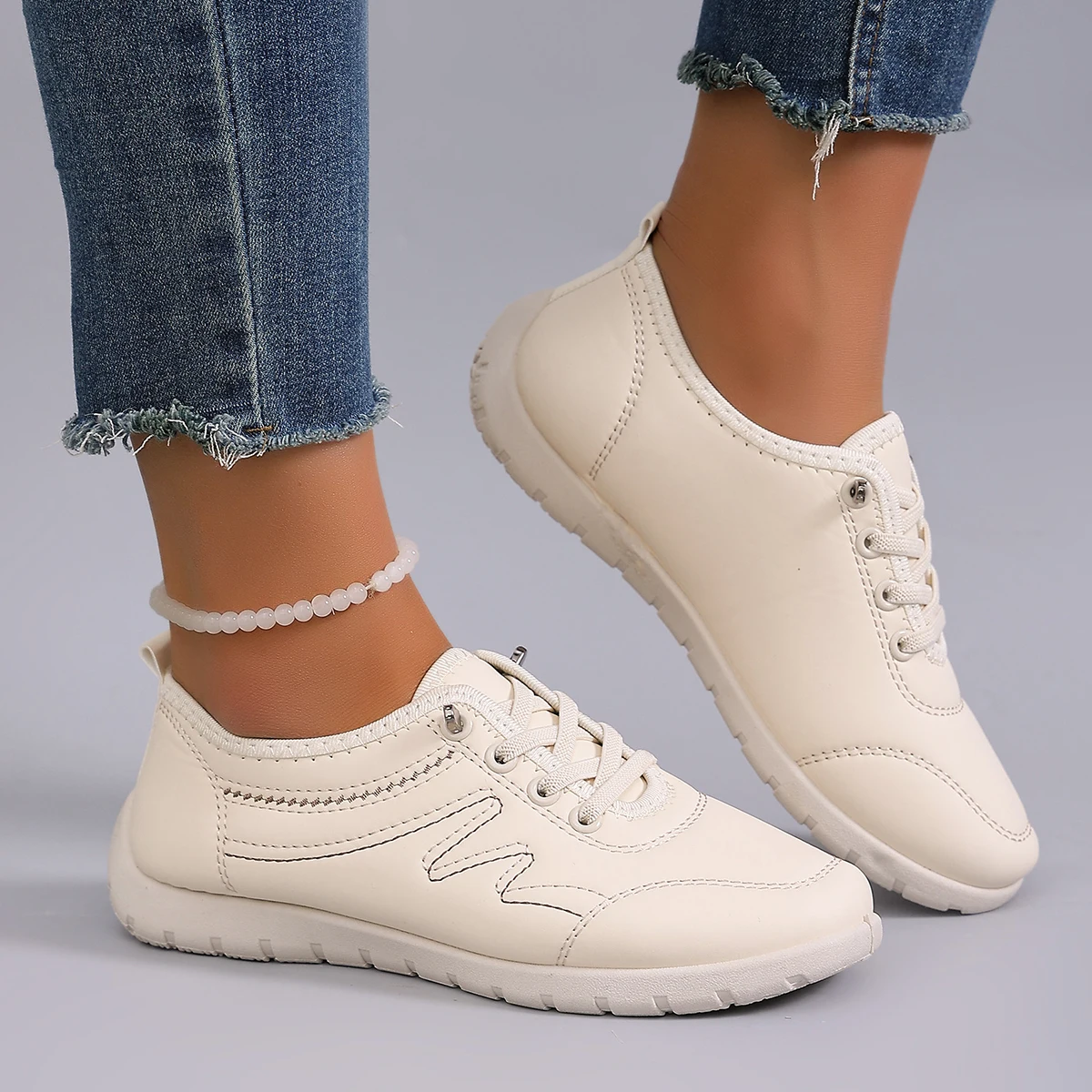 Spring new women's sports shoes, fashionable, breathable, lightweight, non-slip, wear-resistant, casual sports shoes, flat shoes 35 S9fc7e1703135408cb87c16f1c2e0e0a8y