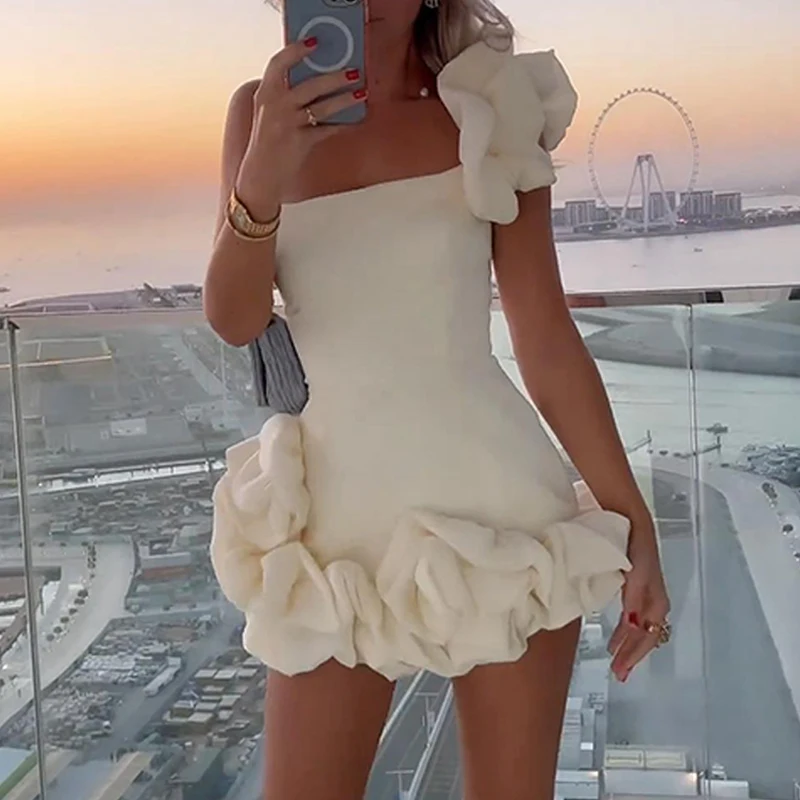 Sexy Clubwear Ruched Flower Design Evening Dress Spring Strapless Hollow Mini Short Dress Women Off Shoulder Summer Boho Dresses
Sexy Clubwear Ruched Flower Design Evening Dress Spring Strapless Hollow Mini Short Dress Women Off Shoulder Summer Boho Dresses