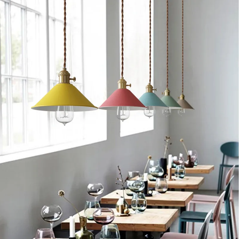 

90-260V E27 Modern Pendant Light For Living Dining Room Multicolour Nordic Lights Lighting LED Pendant Lamp Home Decoration