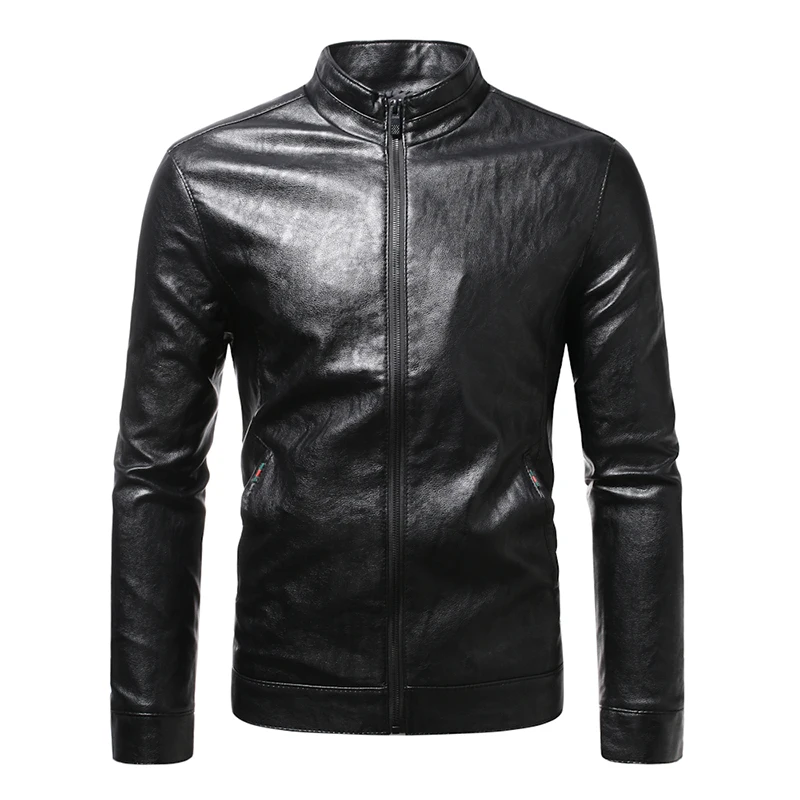 Spring Autumn Leather Jacket Men Stand Collar Slim Pu Leather Jacket Fashion Motorcycle Causal Coat Mens Moto Biker Leather Coat
Spring Autumn Leather Jacket Men Stand Collar Slim Pu Leather Jacket Fashion Motorcycle Causal Coat Mens Moto Biker Leather Coat