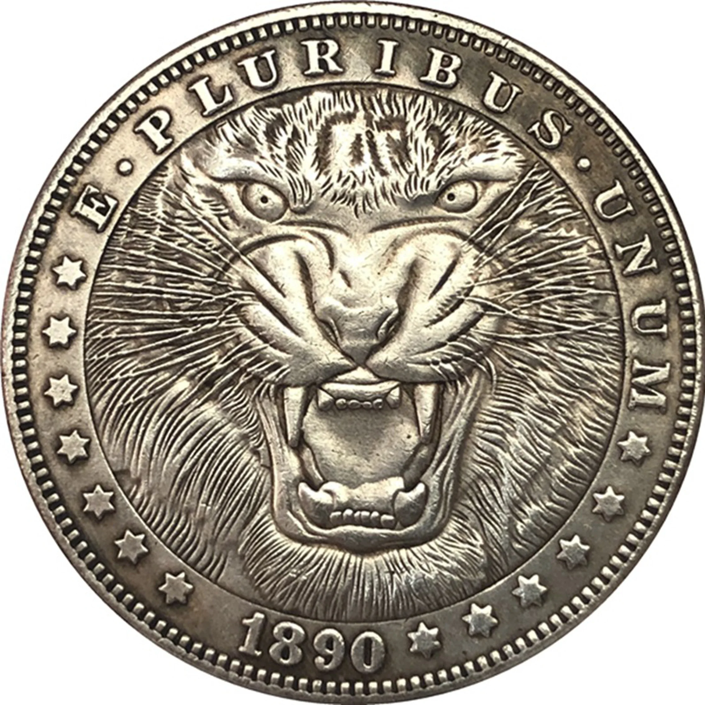 Tiger Head Pattern 38mm Coin Hobo Hand Polished Magic Props Birthday Gifts Home Decor Collectibles
Tiger Head Pattern 38mm Coin Hobo Hand Polished Magic Props Birthday Gifts Home Decor Collectibles
