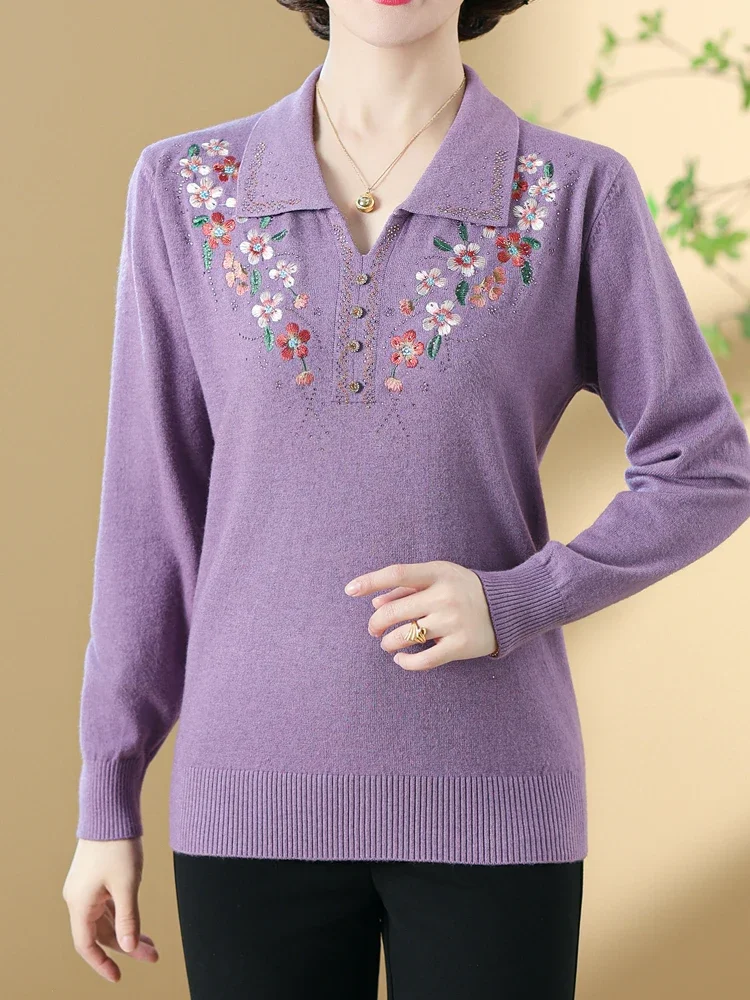 Embroidery Sweater Women Autumn Spring Korean Fashion Pullover Femme Women Clothing Causal Lapel Sweaters
Embroidery Sweater Women Autumn Spring Korean Fashion Pullover Femme Women Clothing Causal Lapel Sweaters