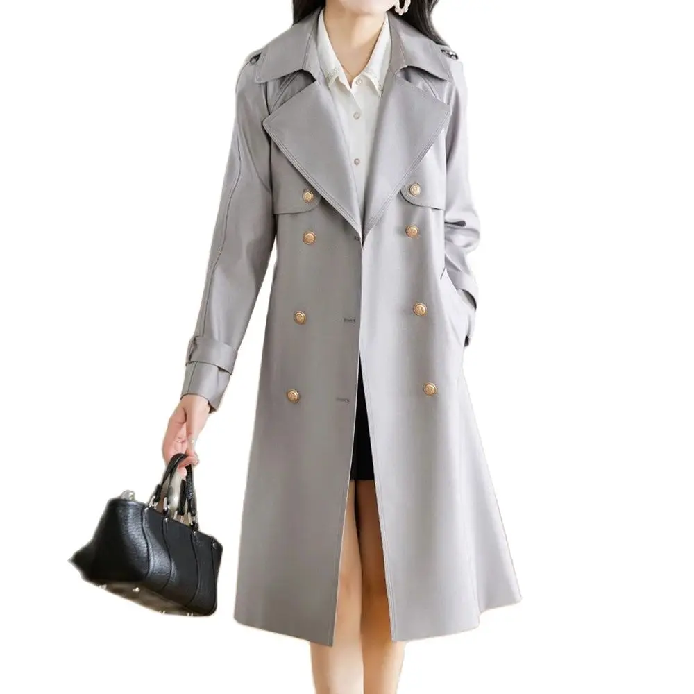 Fashion Women's New Slim Trench Coat In The Spring And Autumn Of 2023, Long And Elegant Temperament, British Style Coat Woman.
Fashion Women's New Slim Trench Coat In The Spring And Autumn Of 2023, Long And Elegant Temperament, British Style Coat Woman.