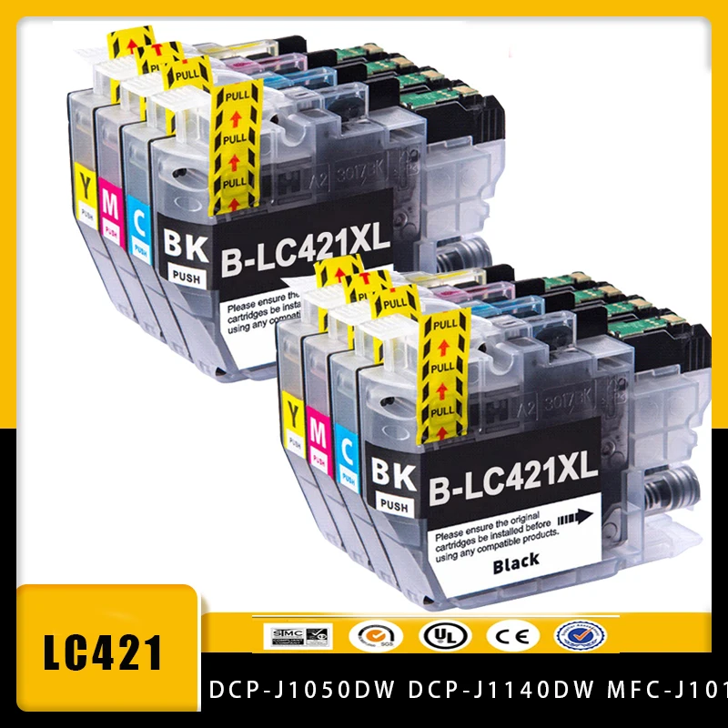 

Vilaxh LC421XL LC421 421XL Compatible Ink Cartridge For Brother DCP-J1050DW MFC-J1010DW DCP-J1140DW printer High capacity