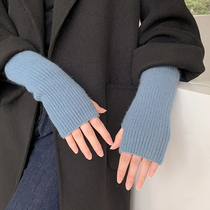 Winter Half Finger Gloves For Women Girls Fashion Soft Wool Crochet Knitted Gloves Solid Color Arm Gloves Fingerless Mittens
Winter Half Finger Gloves For Women Girls Fashion Soft Wool Crochet Knitted Gloves Solid Color Arm Gloves Fingerless Mittens