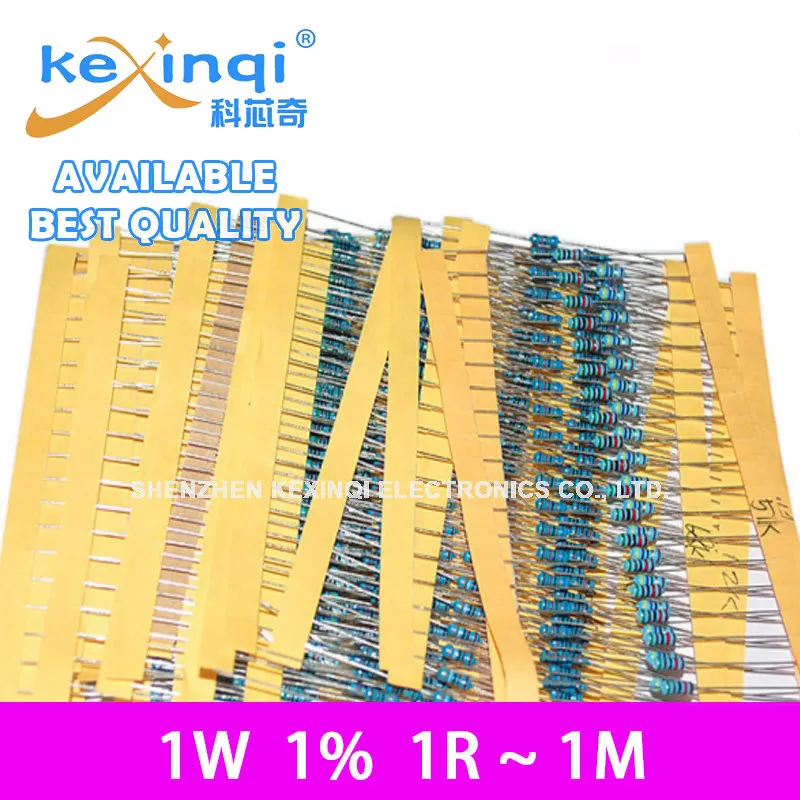 100pcs 1W Metal Film Resistance 1%1R ~ 1M 100R 220R 330R 1K 1.5K 2.2K 3.3K 4.7K 10K 22K 47K 100K 100 220 330 1K5 2K2 3K3 4K7 ohm
100pcs 1W Metal Film Resistance 1%1R ~ 1M 100R 220R 330R 1K 1.5K 2.2K 3.3K 4.7K 10K 22K 47K 100K 100 220 330 1K5 2K2 3K3 4K7 ohm