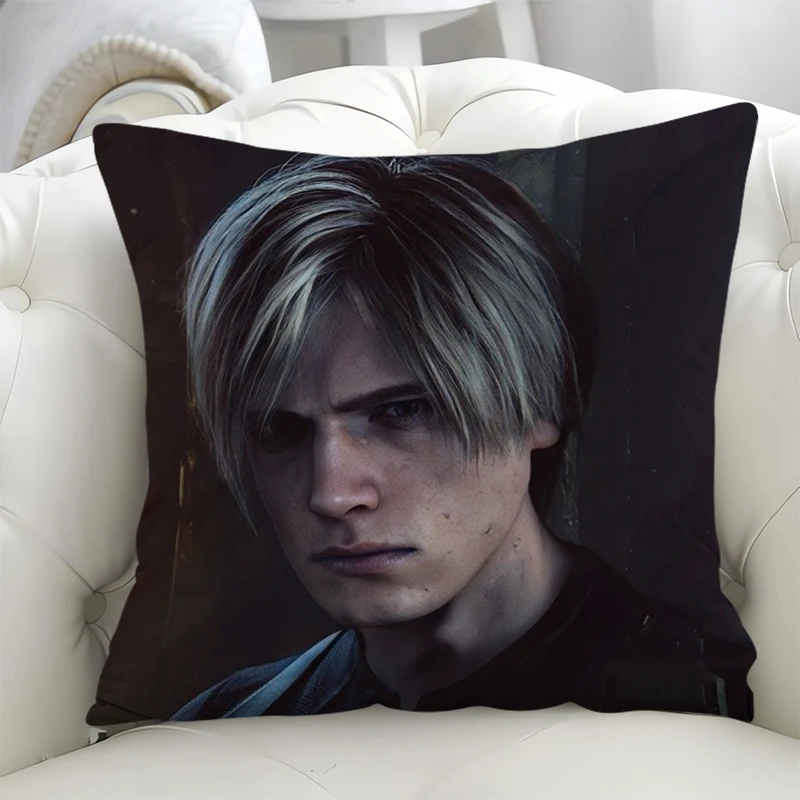 

Pillowcases Leon Kennedy Cushions Short Plush Cover for Pillow Cushion Double-sided Printing Couch Pillows Bedroom Bed Car Sofa