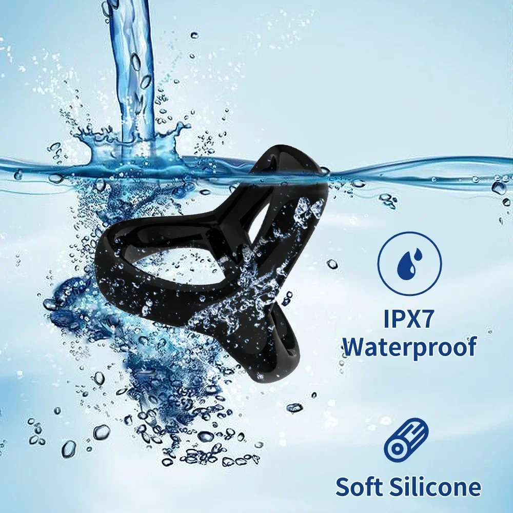 Anneau de pénis en silicone réutilisable pour homme, 3 en 1, ultra doux, extensible, agrandissement du pénis, éjaculation retardée, jouet sexuel 4