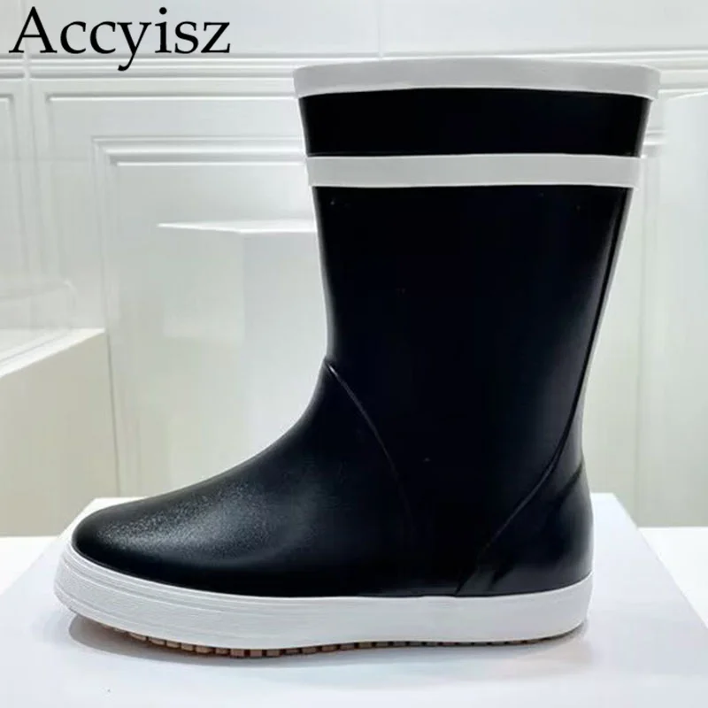Spring Autumn Women Long Boots British Style Streak Rain Boot Flat Thick Sole Outdoor WaterProof Rain Shoes Casual Vacation Boot
Spring Autumn Women Long Boots British Style Streak Rain Boot Flat Thick Sole Outdoor WaterProof Rain Shoes Casual Vacation Boot