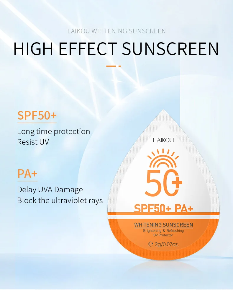7pcs LAIKOU Facial Body Sunscreen Protector Facial Solar Sun Whitening Sun Cream Anti-Aging Oil-control Moisturizing SPF50+ PA+ 5 S9fd16ae46b9a45cd86208086b5d1a3a8u