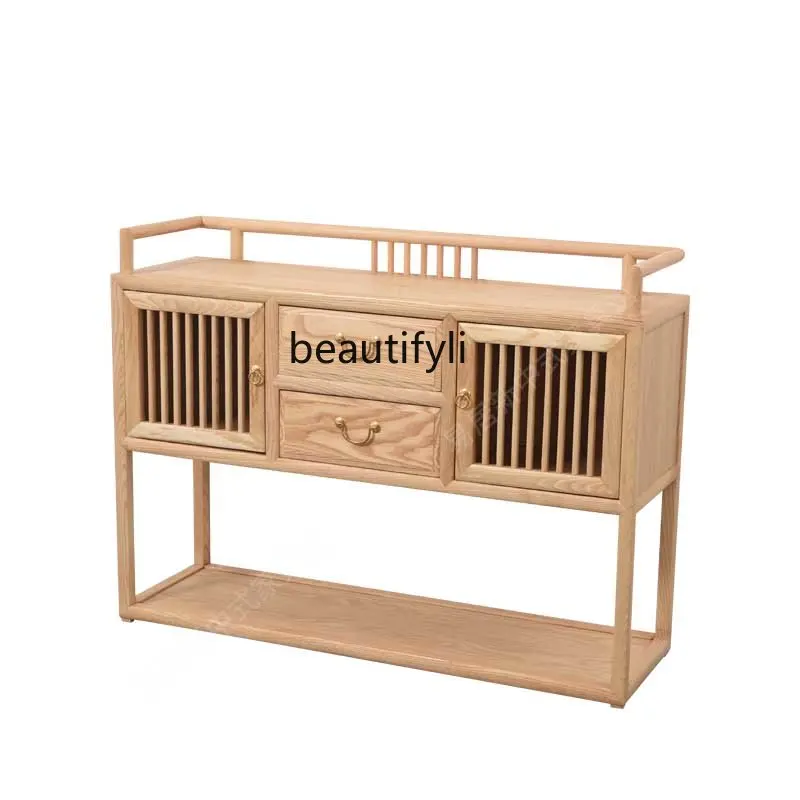 yj New Chinese Style White Wax Modern Minimalist Sideboard Cabinet Living Room Wall Locker Solid Wood Tea Cabinet
yj New Chinese Style White Wax Modern Minimalist Sideboard Cabinet Living Room Wall Locker Solid Wood Tea Cabinet