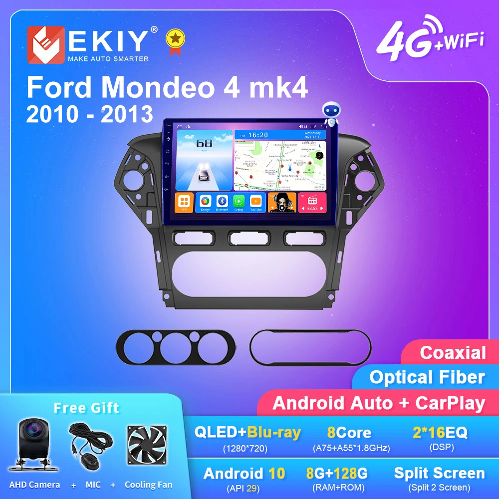 EKIY T7 Android 10 Car Radio For Ford Mondeo 4 2011 - 2013 Stereo GPS Navigation Carplay Android Auto Multimedia Player No 2din
EKIY T7 Android 10 Car Radio For Ford Mondeo 4 2011 - 2013 Stereo GPS Navigation Carplay Android Auto Multimedia Player No 2din