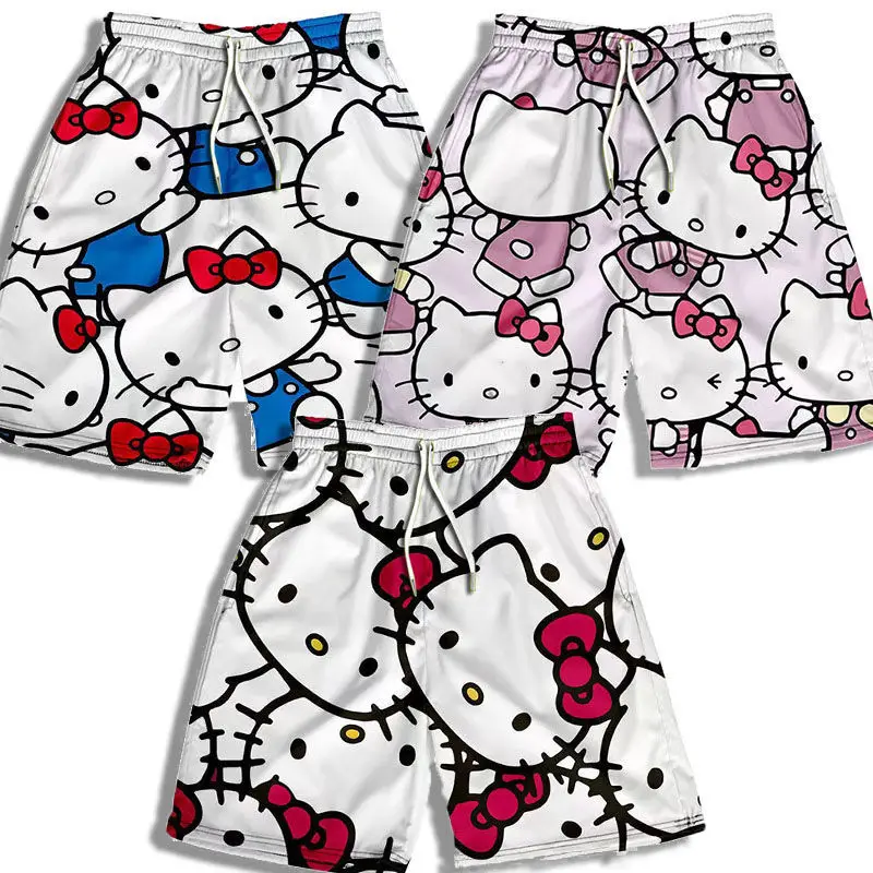 Милые шорты с рисунком Hello Kitty для мужчин и женщин, летние женские повседневные шорты
Милые шорты с рисунком Hello Kitty для мужчин и женщин, летние женские повседневные шорты