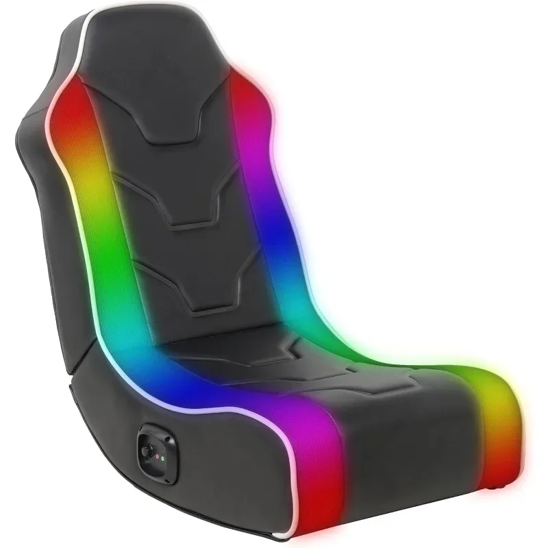 

X Rocker RGB светодиодный игровое кресло, изменение цвета с установленными на подголовнике колонками, 2,1 Bluetooth, из натуральной кожи