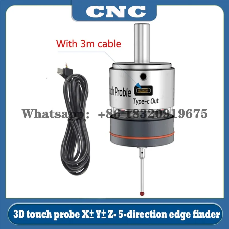 

CNC 2024 latest WP-500 V6 anti-roll 3D edge finder Touch Probe to find the center desktop probe compatible with mach3 and grbl