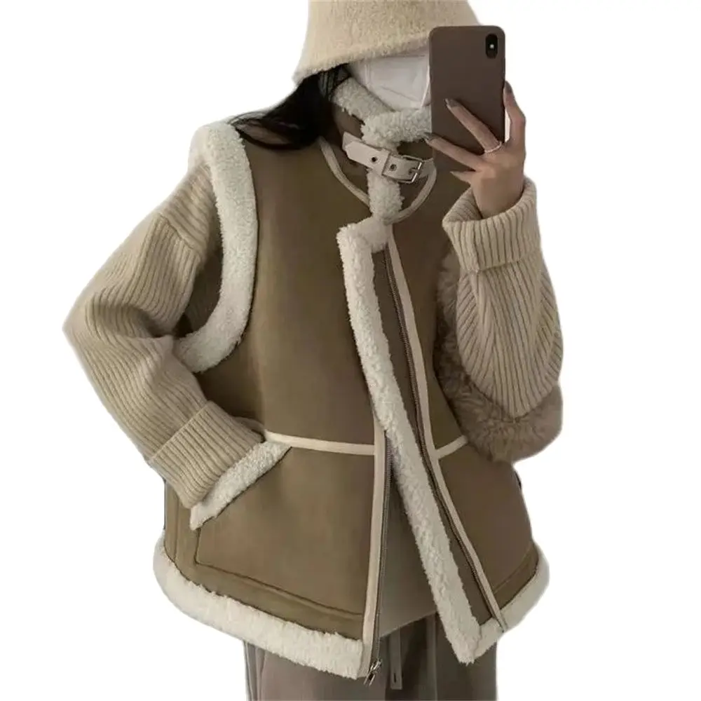 Fashion Warm Fur Vest For Women Elegant Sleeveless Turndown Collar Jackets 2024 Winter Chic Casual Faux Leather Waistcoat Vests
Fashion Warm Fur Vest For Women Elegant Sleeveless Turndown Collar Jackets 2024 Winter Chic Casual Faux Leather Waistcoat Vests