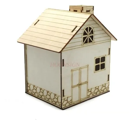 physical experiment Colorable wooden small house piggy bank children's handmade colorable house model DIY storage box toy
physical experiment Colorable wooden small house piggy bank children's handmade colorable house model DIY storage box toy