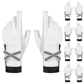 Luvas de Golfe TTYGJ Femininas: A Combinação Perfeita de Conforto e Desempenho 9 Top!-PGM 1 Pair Golf Gloves Left And Right Hand Sheepskin Gloves Women Breathable Mitten Anti-Skid Glove With Bowknot