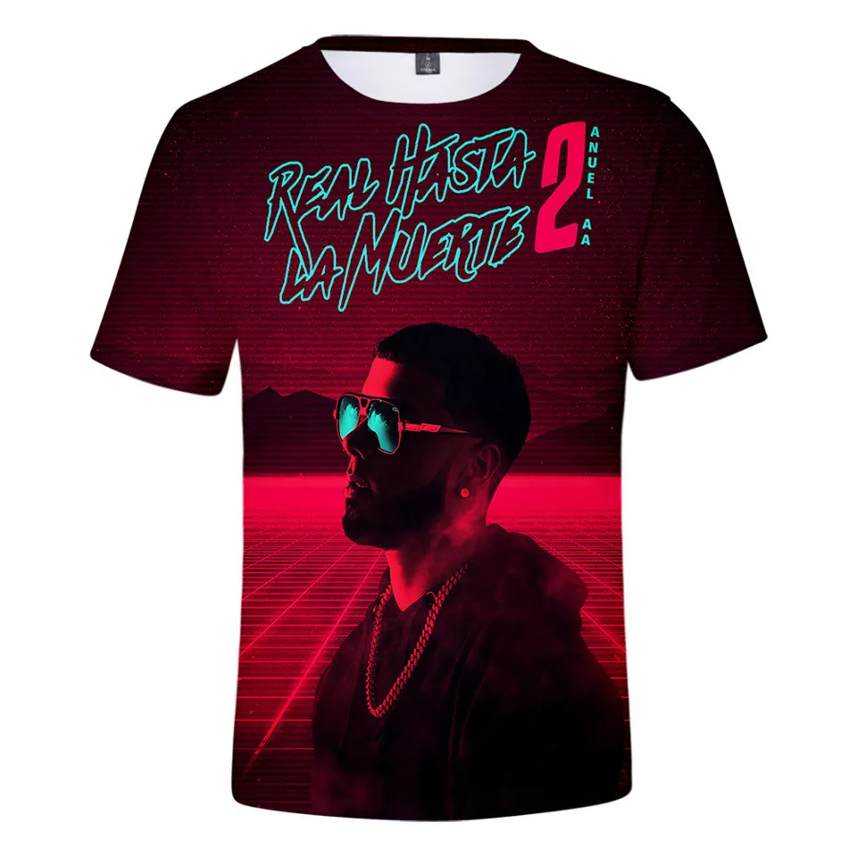 

Anuel AA T-Shirt Real Hasta La Muerte 3D Print Streetwear Men Women Fashion Oversized T Shirt Rapper Singer Hip Hop Tshirt Tops