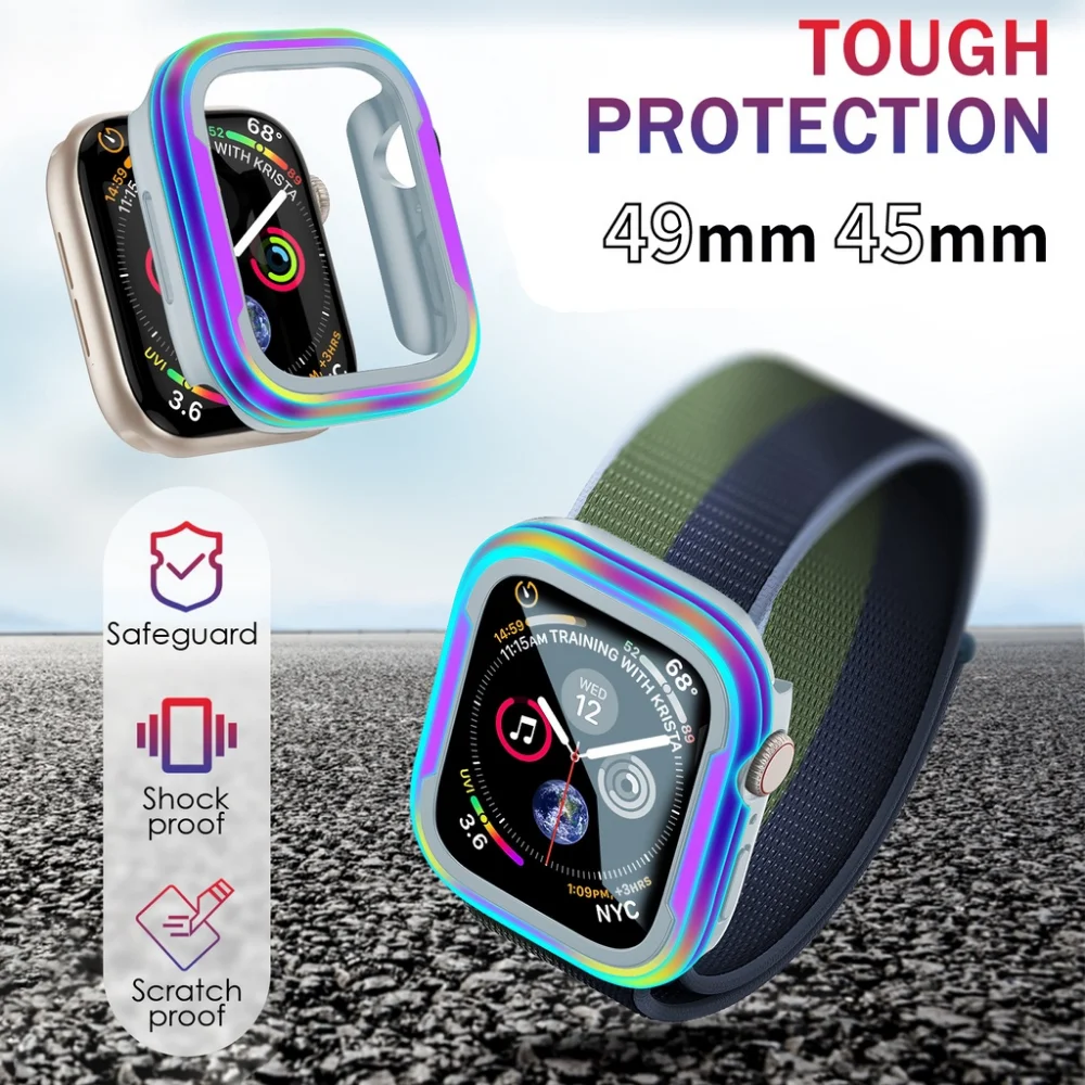 Чехол из ТПУ и алюминиевого сплава для Apple Watch, ультразащитный чехол, металлический бампер для часов Ultra 49 мм 44 мм 40 мм 41 мм 45 мм, чехол
Чехол из ТПУ и алюминиевого сплава для Apple Watch, ультразащитный чехол, металлический бампер для часов Ultra 49 мм 44 мм 40 мм 41 мм 45 мм, чехол