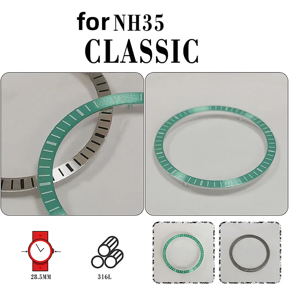 29.5mm Metal Watch Bezel Ring for NH70 Movement Watches Inserts Modified Parts Inner Diameter 24.5mm Watch Repair Tool Kit
29.5mm Metal Watch Bezel Ring for NH70 Movement Watches Inserts Modified Parts Inner Diameter 24.5mm Watch Repair Tool Kit