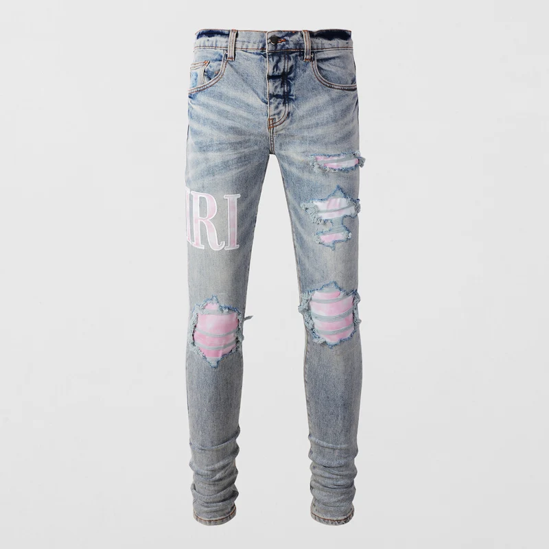 High Street Fashion Men Jeans Retro Light Blue Stretch Skinny Fit Ripped Jeans Men Brand Designer Hip Hop Denim Pants Hombre
High Street Fashion Men Jeans Retro Light Blue Stretch Skinny Fit Ripped Jeans Men Brand Designer Hip Hop Denim Pants Hombre