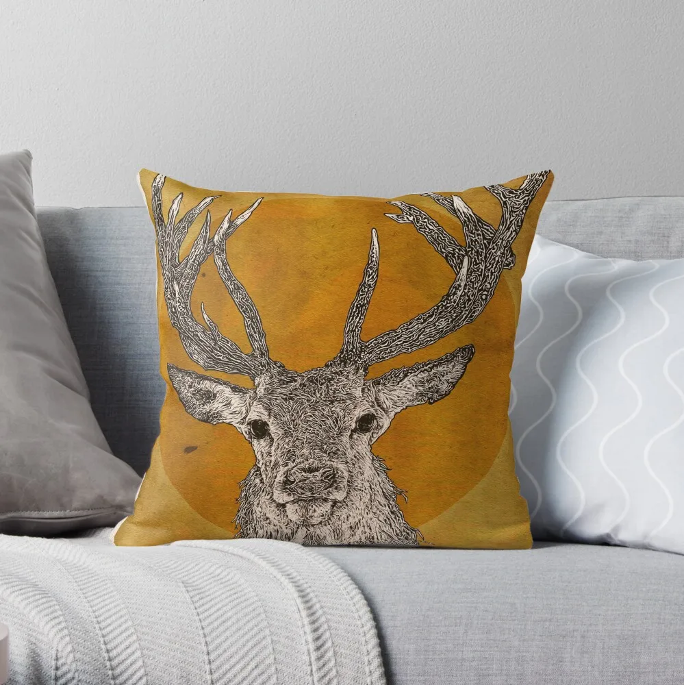 

Wild Stag's Head Throw Pillow Decorative Cushions Christmas Pillows