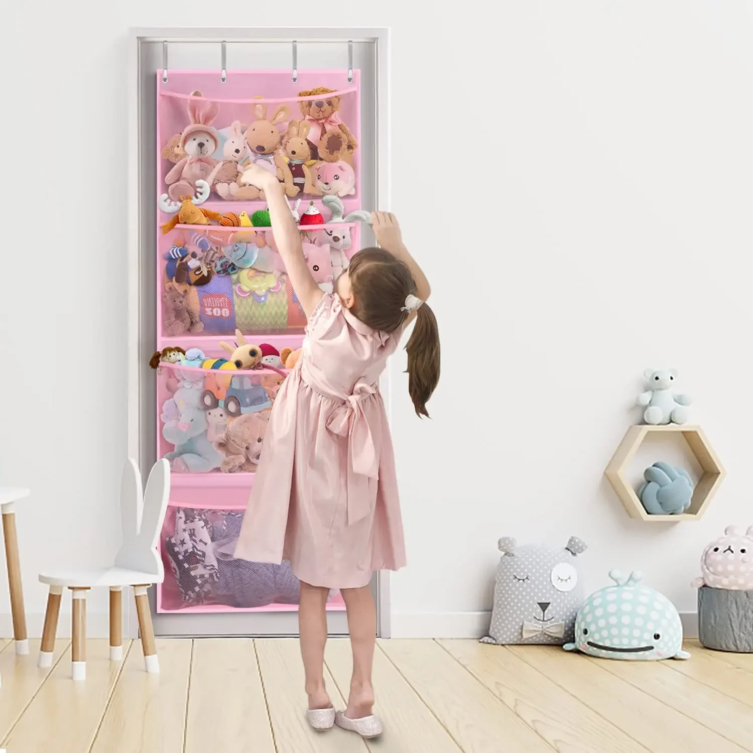 New Stuffed Storage Bag Over The Door Stuff Animals Organizer Hanging Mesh Bags 4 Large Pockets for Baby Plush Toys Kids Storage
New Stuffed Storage Bag Over The Door Stuff Animals Organizer Hanging Mesh Bags 4 Large Pockets for Baby Plush Toys Kids Storage